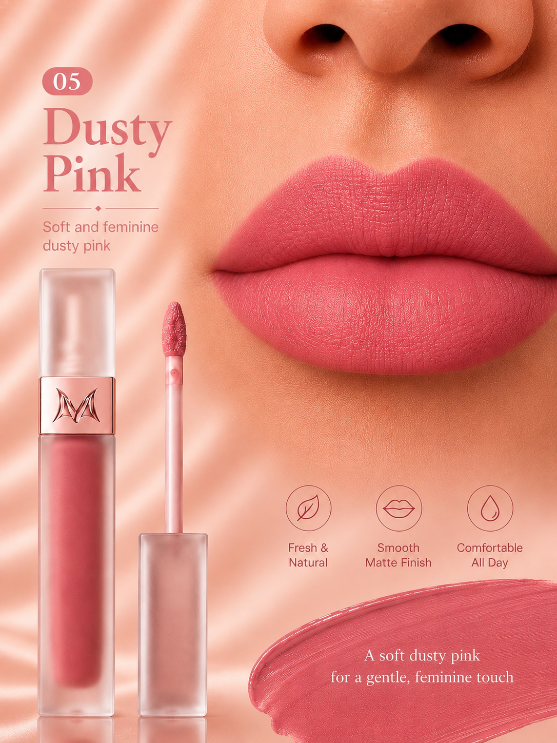 Soft velvet matte lipstick