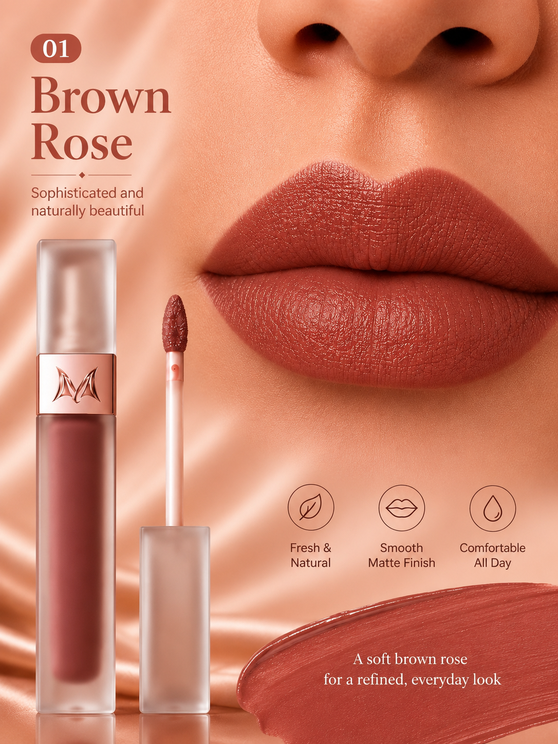 Soft velvet matte lipstick