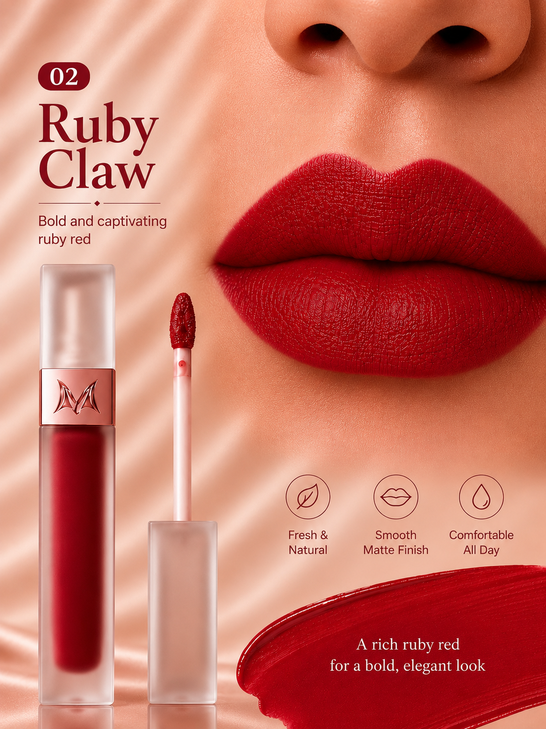 Soft velvet matte lipstick